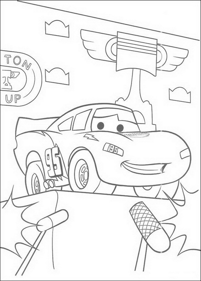 Plansa de colorat cu Cars pixar 70 202